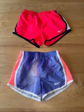 Toddler Girls Black Nike Tempo Running Shorts Dri-Fit Fully Lined 4T - Lot of 2